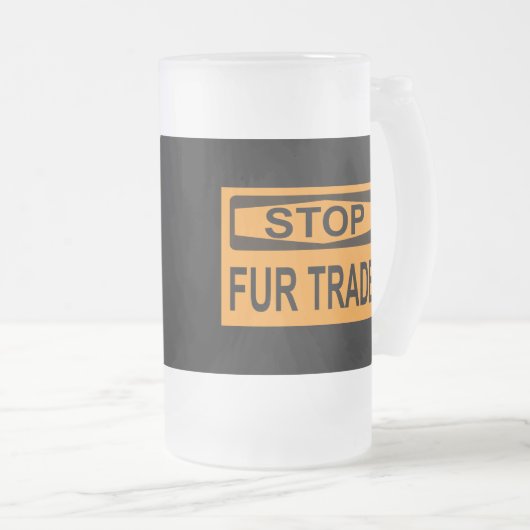 Femshandel unterbrechen Zeichen Orange Mattglas Bierglas (VorderseiteRechts)