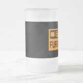 Femshandel unterbrechen Zeichen Orange Mattglas Bierglas (Mittel)