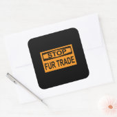 Femshandel unterbrechen Zeichen Orange Quadratischer Aufkleber (Umschlag)