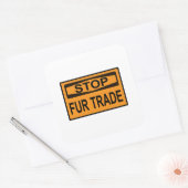 Femshandel unterbrechen Zeichen Orange Quadratischer Aufkleber (Umschlag)