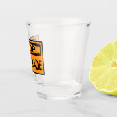 Femshandel unterbrechen Zeichen Orange Schnapsglas (Rechts)