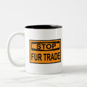 Femshandel unterbrechen Zeichen Orange Zweifarbige Tasse (Links)