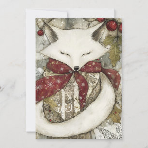 Fen der Fuchs   Woodland Whimsy Weihnachtskarte Feiertagskarte