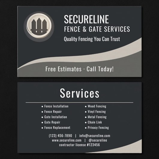 Fence & Gate Services Visitenkarte