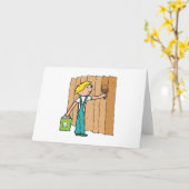 Fence Painting Karte (Gelbe Blume)