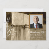 Fence Post Celebration of Life Memorial Einladung (Vorderseite)