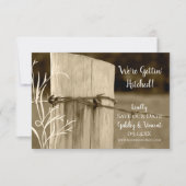 Fence Post Country Farm Hochzeit speichern Datum Save The Date (Vorderseite)