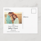 Fence Post Farm Wedding Save the Date Ankündigungspostkarte (Rückseite)