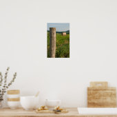 Fence Post und Hay Bales Poster (Küche)