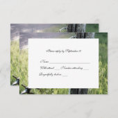 Fencepost, Stacheldraht Rustikale uAwg mit Umschla RSVP Karte (Vorne/Hinten)