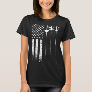 Fencer American Flag Fencing Fencer 1 T-Shirt