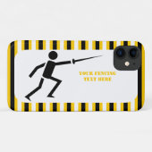 Fencer Black Silhouette Fechtstreifen Case-Mate iPhone Hülle (Rückseite (Horizontal))