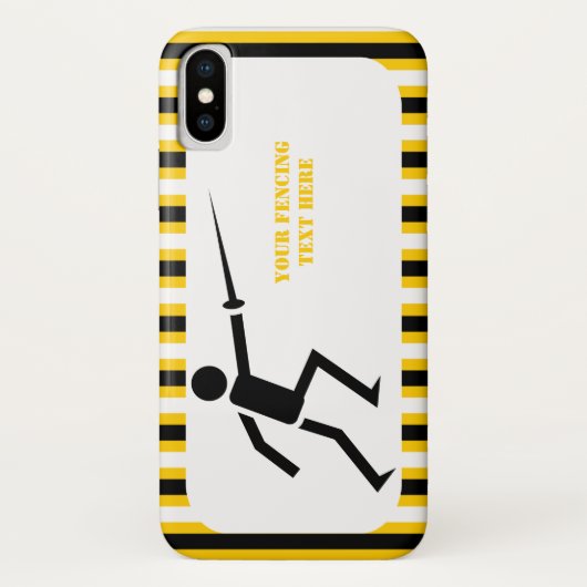 Fencer Black Silhouette Fechtstreifen Case-Mate iPhone Hülle (Rückseite)