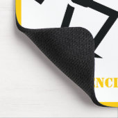 Fencer Black Silhouette Feing Brauch Mousepad (Ecke)