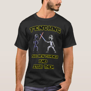 Fencer Fencing macht neue Freunde und erstickt sie T-Shirt
