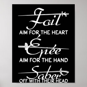 Fencer für die Definition von Schwertschwertschwer Poster