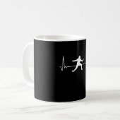 Fencer Heartbeat Fencing Fence Fence Gift Rapier E Kaffeetasse (Vorderseite Links)