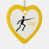 Fencer-Silhouette mit Schwert-Feing-Brauch Keramik Ornament (Rechts)