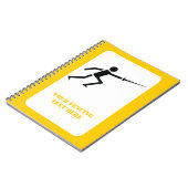 Fencer-Silhouette mit Schwert-Feing-Brauch Notizblock (Linke Seite)