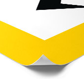 Fencer-Silhouette mit Schwert-Feing-Brauch Poster (Ecke)