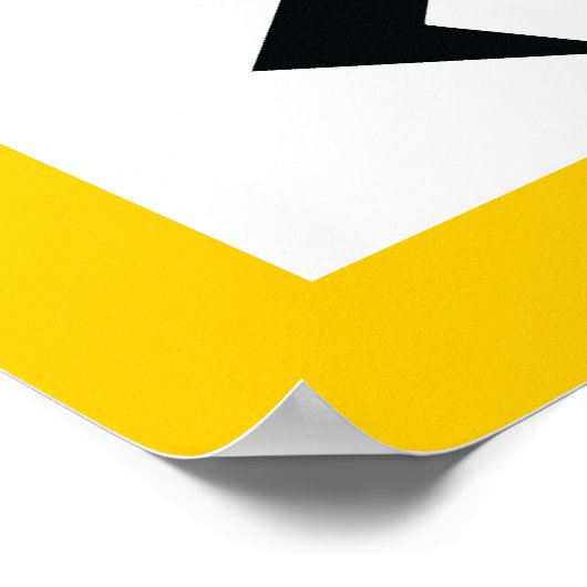 Fencer-Silhouette mit Schwert-Feing-Brauch Poster (Ecke)