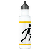 Fencer-Silhouette mit Schwert-Feing-Brauch Trinkflasche (Links)