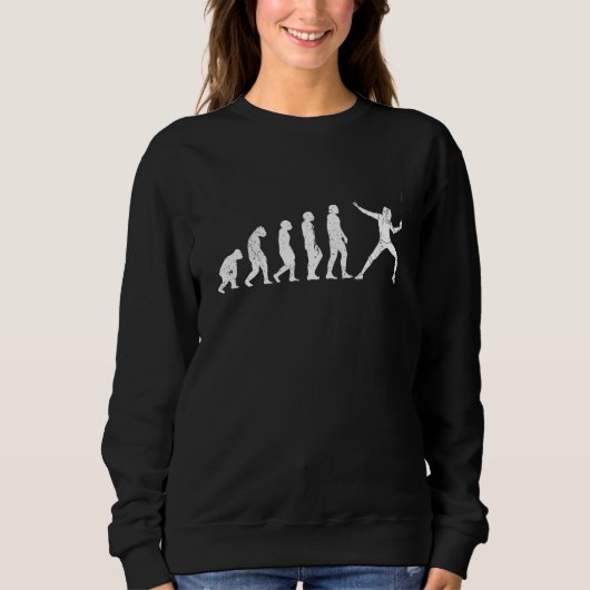 Fencer-Sportler-Fencer sehen sich Evolution zu mod Sweatshirt (Vorderseite)