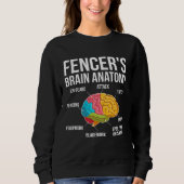 Fencers Brain Anatomy Fencing Fencer Sweatshirt (Vorderseite)