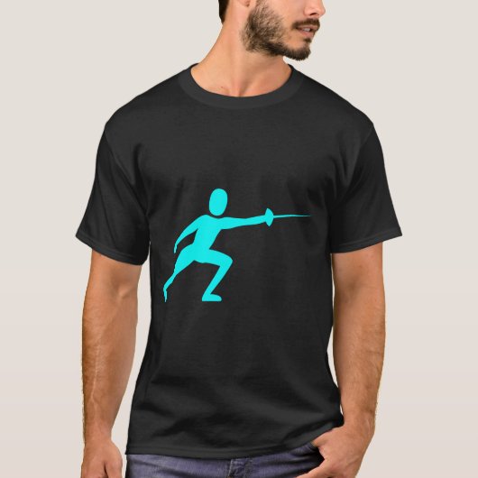 Fencing-Abbildung: Cyan T-Shirt (Vorderseite)