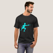 Fencing-Abbildung: Cyan T-Shirt (Vorne ganz)