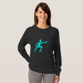 Fencing-Abbildung: Cyan T-Shirt (Vorne ganz)