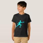 Fencing-Abbildung: Cyan T-Shirt (Vorne ganz)