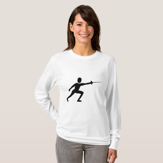 Fencing-Abbildung: Schwarz T-Shirt (Vorne ganz)