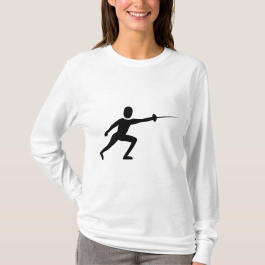 Fencing-Abbildung: Schwarz T-Shirt (Vorderseite)