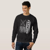 Fencing American Flag Fencer Saber Rapier Duel Sweatshirt (Vorne ganz)