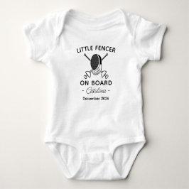 Fencing Baby Shower Little Fencer on Board Fencer Strampler