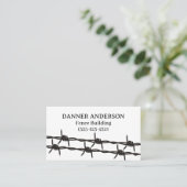 Fencing Barb Wire Design Fence Company Visitenkarte (Stehend Vorderseite)