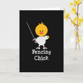 Fencing Chick Grußkarte Karte (Gelbe Blume)