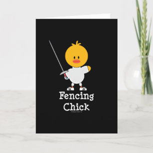 Fencing Chick Grußkarte Karte