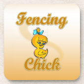 Fencing Chick Untersetzer (Vorderseite)