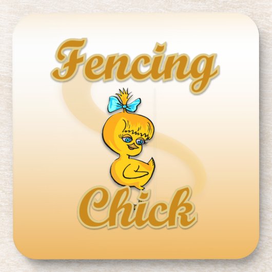 Fencing Chick Untersetzer (Vorderseite)
