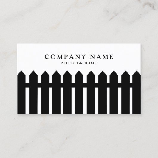 Fencing Company Business Card Visitenkarte (Vorderseite)