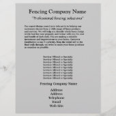 Fencing Company Business Flyer (Hinten)