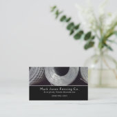 Fencing Company Service Business Card Visitenkarte (Stehend Vorderseite)