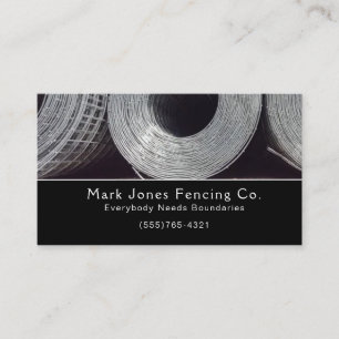 Fencing Company Service Business Card Visitenkarte