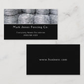 Fencing Company Service Business Card Visitenkarte (Vorne/Hinten)