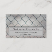 Fencing Company Service Visitenkarte (Vorderseite)