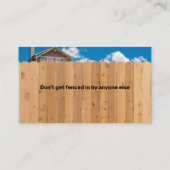 Fencing Company Visitenkarte (Rückseite)