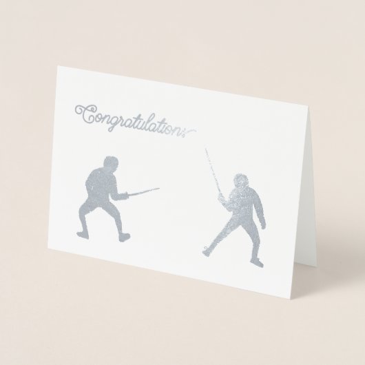 Fencing Congratulation card Folienkarte (Vorderseite)