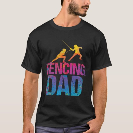 Fencing dad Sword Fighting Fencer 2 T-Shirt (Vorderseite)